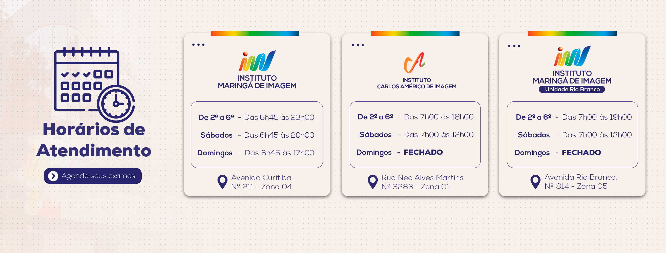 Horário de atendimento